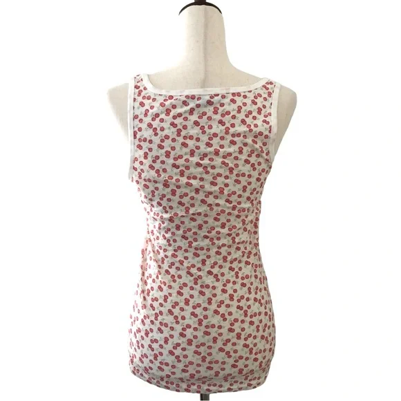 Cherry Print Tank Top Size Small Maurices Tank Top Red Cherries White Background - Picture 6 of 11